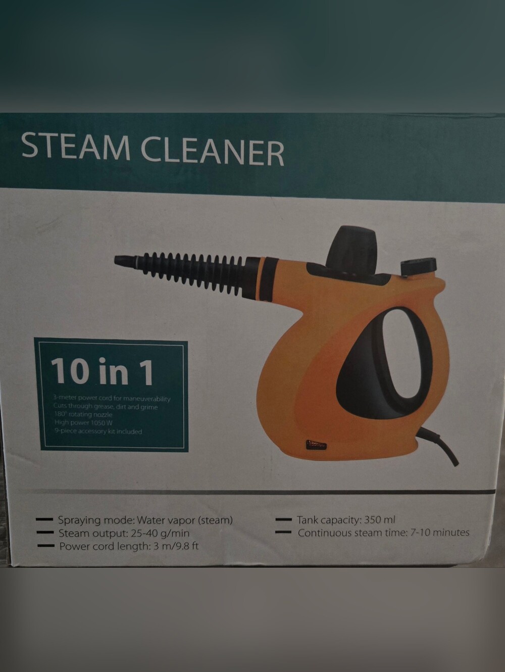 Orange Handheld Steam Cleaner- Used Once